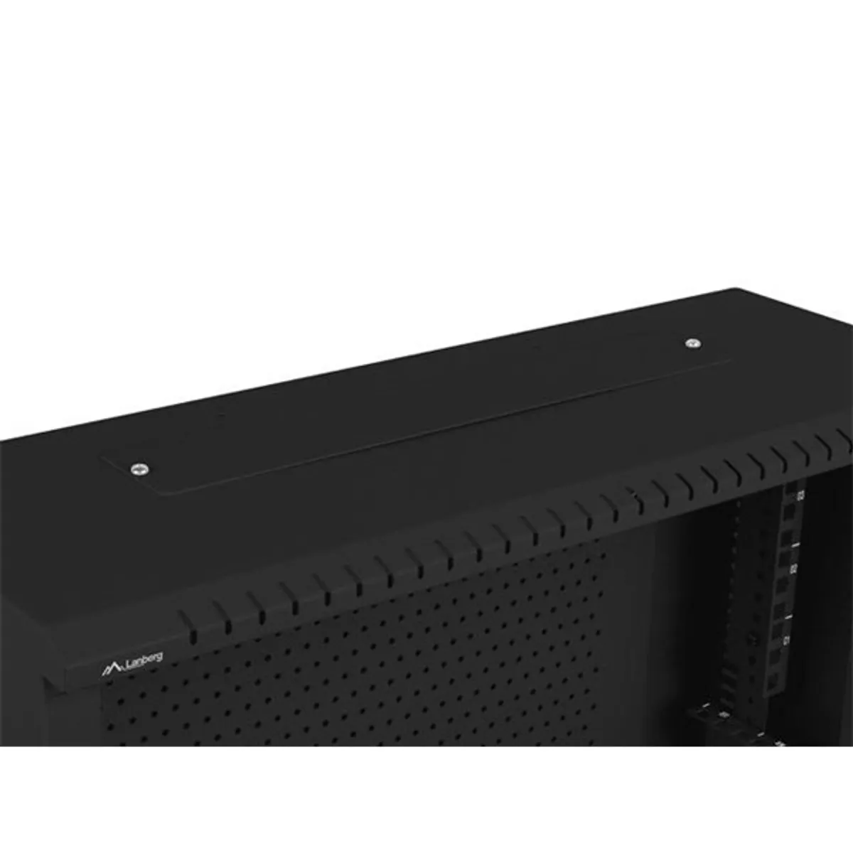 Lanberg 19" 4U+3U SZÉL:540mm MÉLY:200mm MAG:400mm fémajtós fekete fali rack szekrény #3