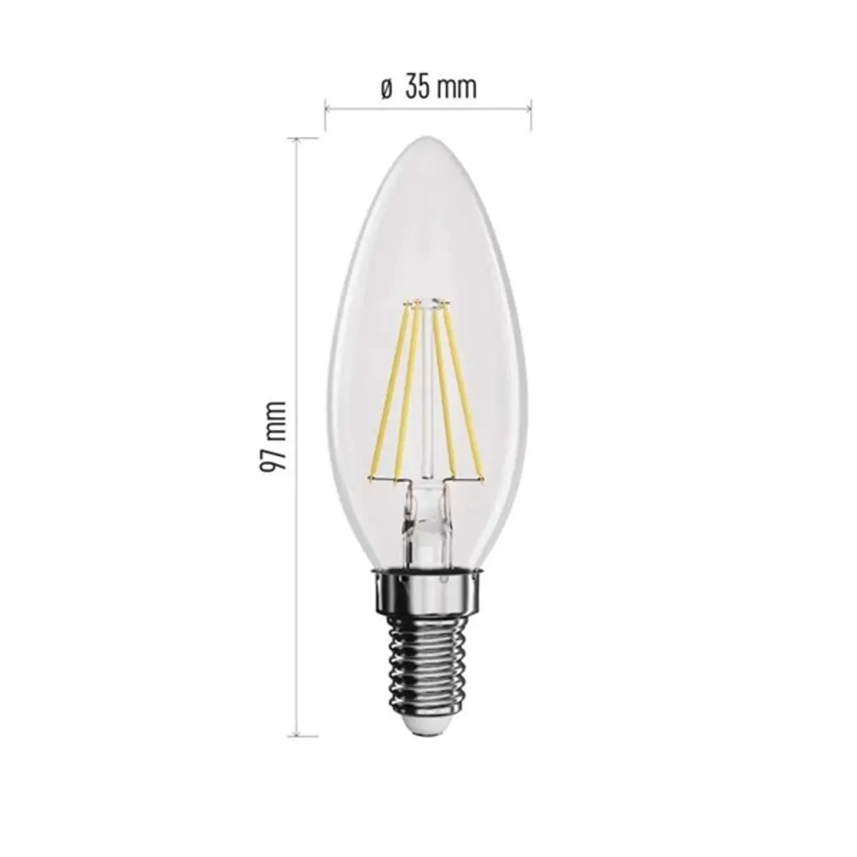 Emos ZF3220 E14 / 3,4 W (40 W) / 470 lm / meleg fehér LED izzó #2