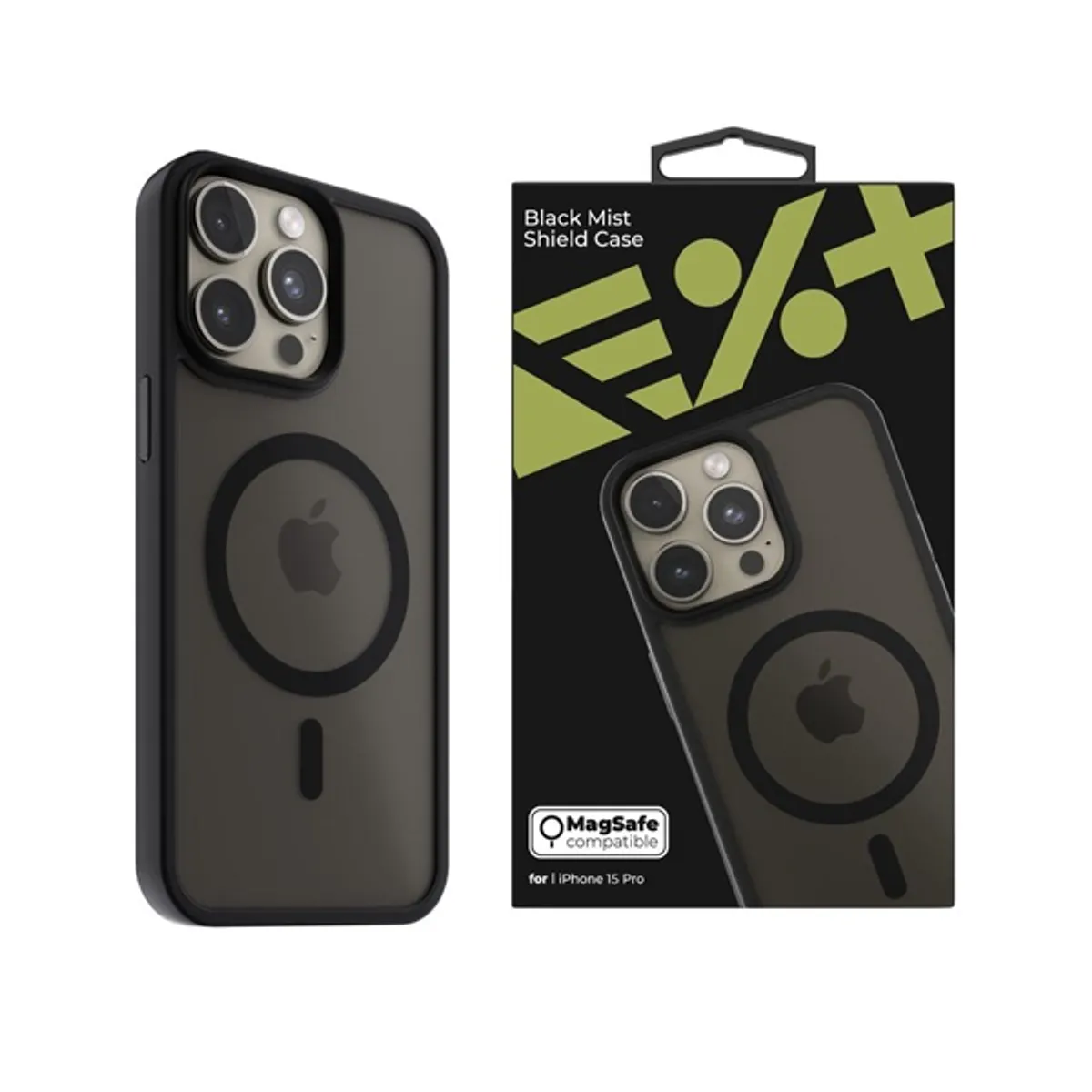 NextOne IPH-15PRO-MAGSF-MISTCASE-BLK iPhone 15 Pro fekete szilikon MagSafe hátlap #1