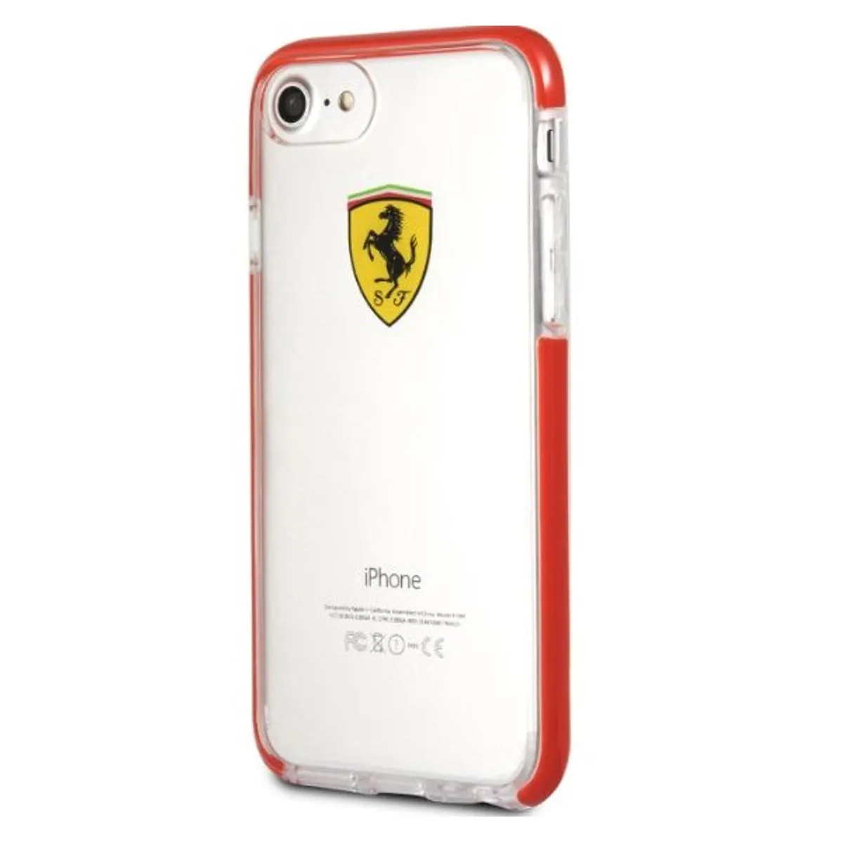 Ferrari iPhone 7 átlátszó/piros fényes hátlap #1