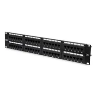 DIGITUS 19" 2U 48port Cat.6 kompakt fekete árnyékolatlan Patch Panel