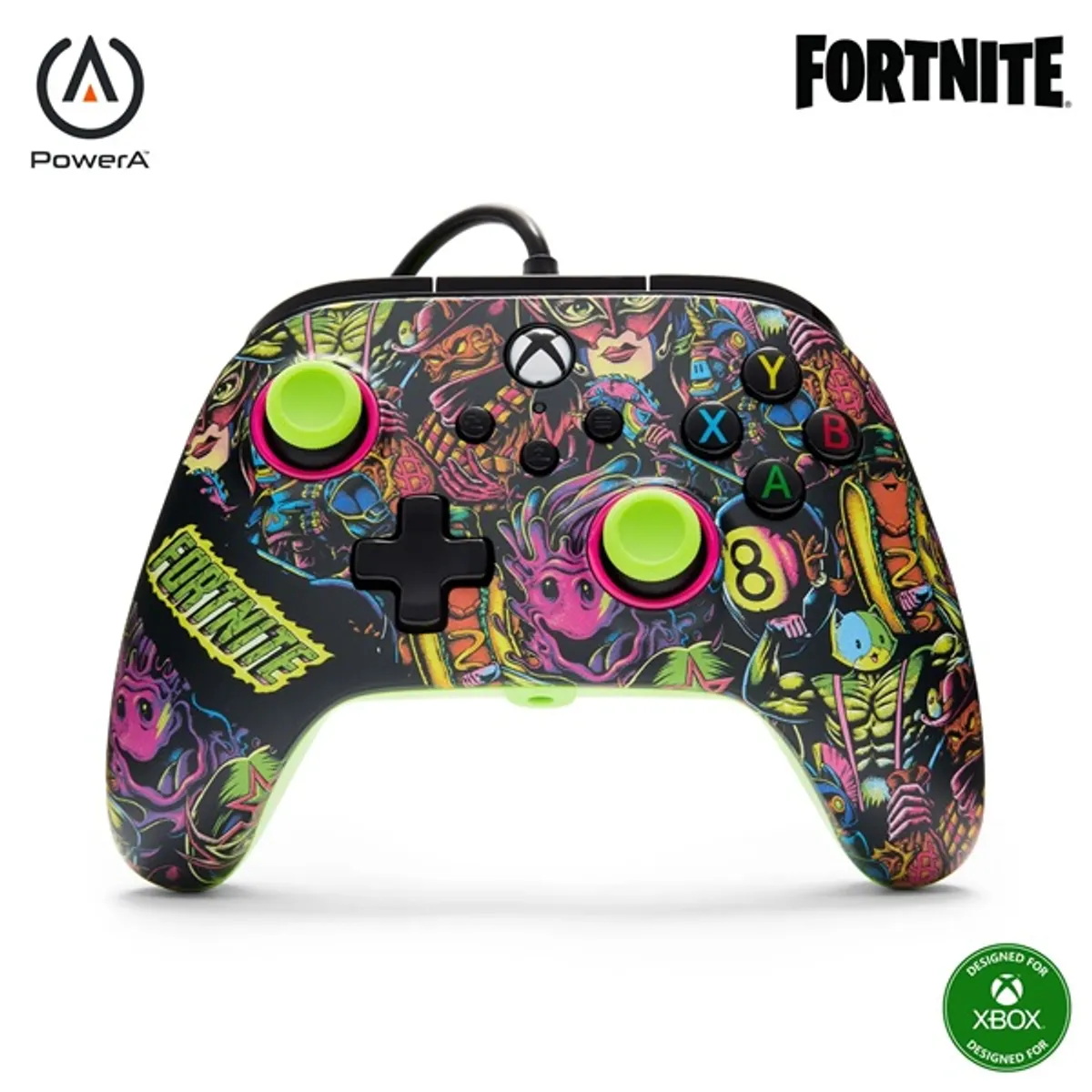 PowerA XBGP0438-02 Advantage Xbox Series X|S/Xbox One/PC vezetékes Fortnite Glow kontroller #1