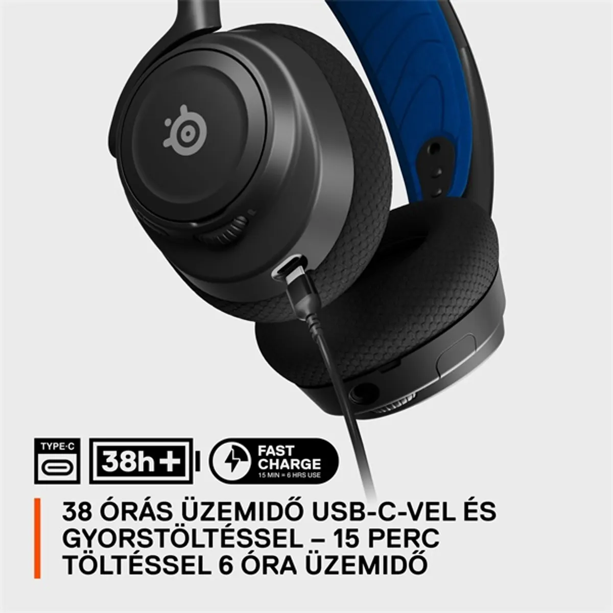 Steelseries Arctis Nova 7P vezeték nélküli kék-fekete gamer headset #10