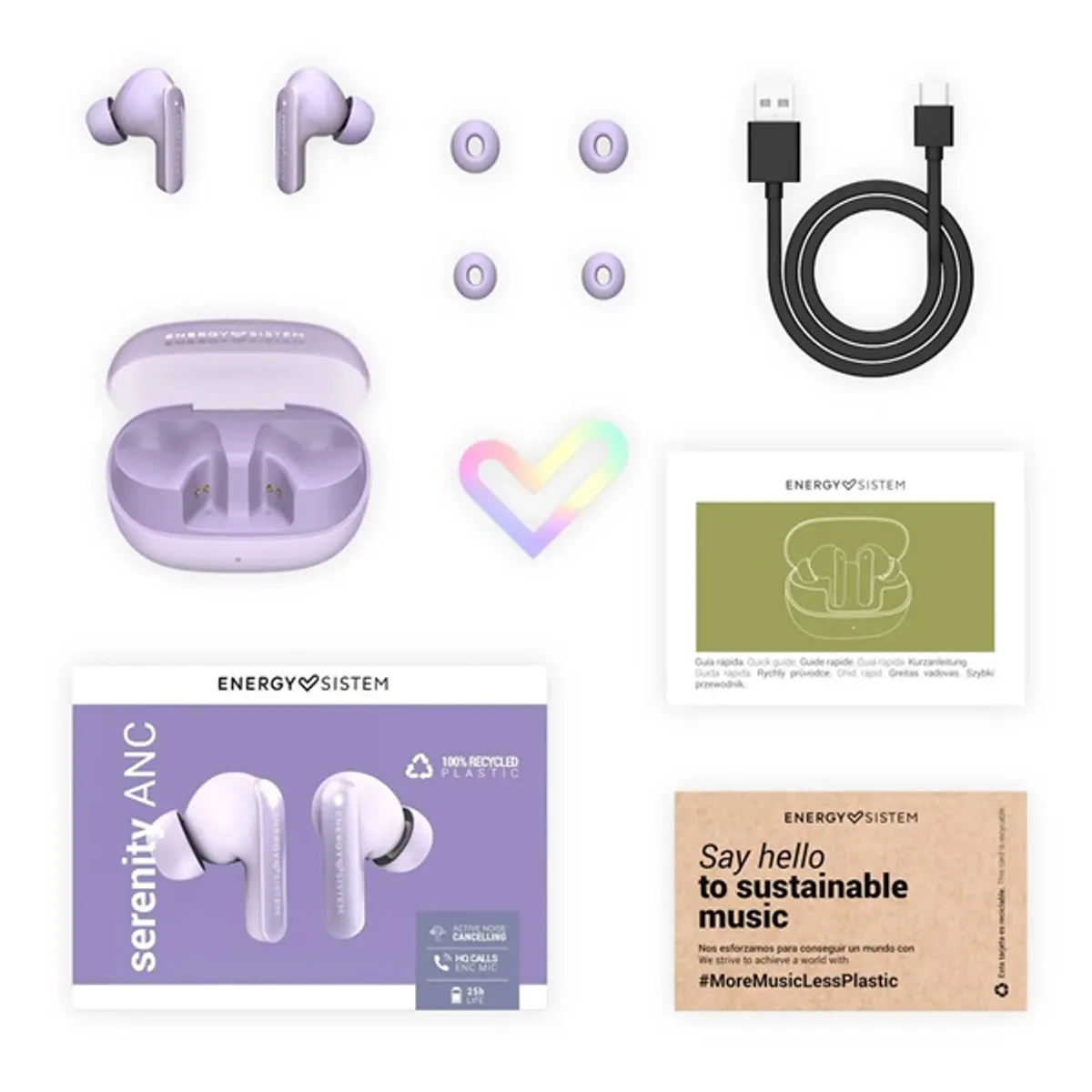 Energy Sistem EN 459186 Serenity ANC True Wireless Bluetooth levendula fülhallgató #6