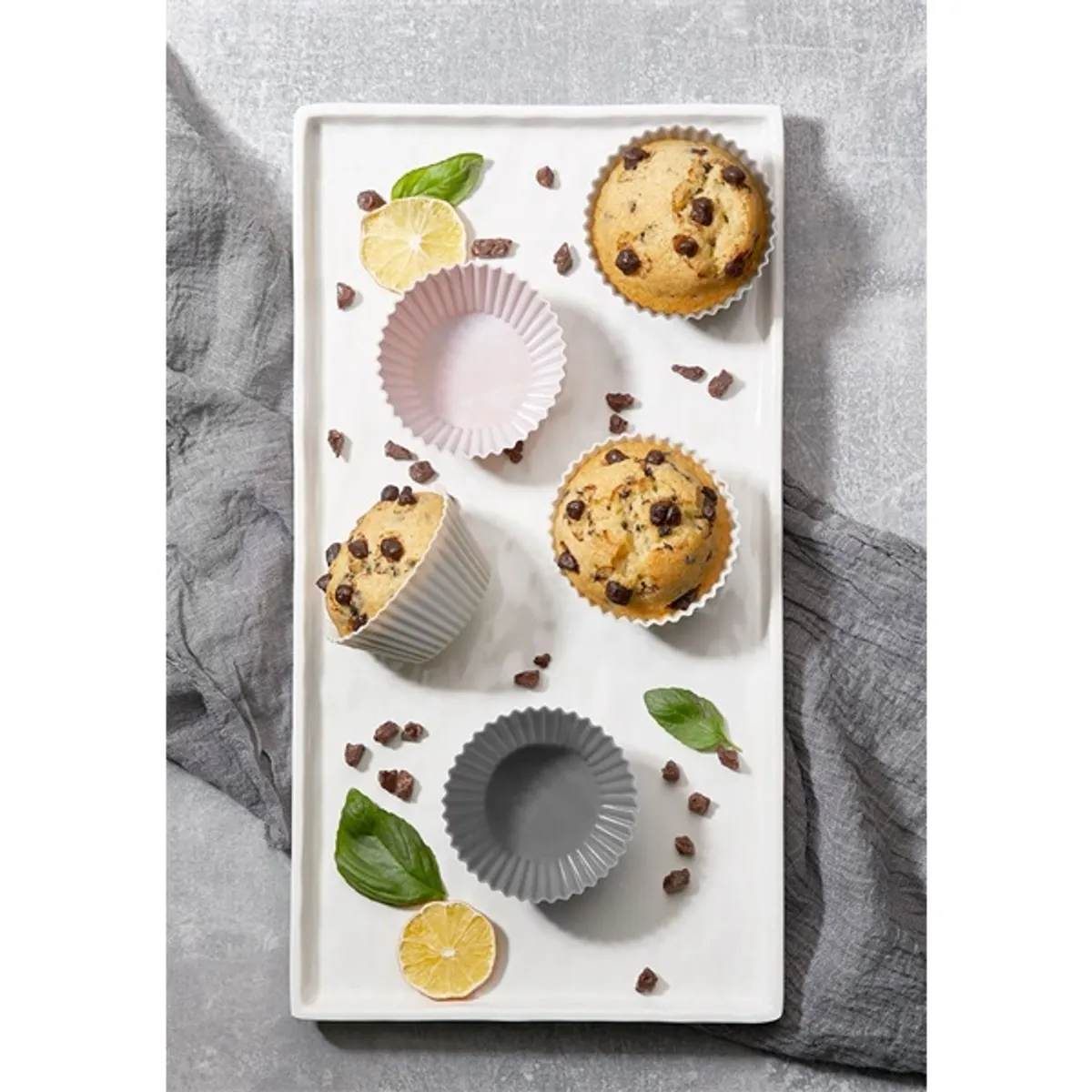 TOO szilikon sütemény forma 6 darabos szett, fehér, szürke, rószaszín vagy piros színű SL-3029 #4