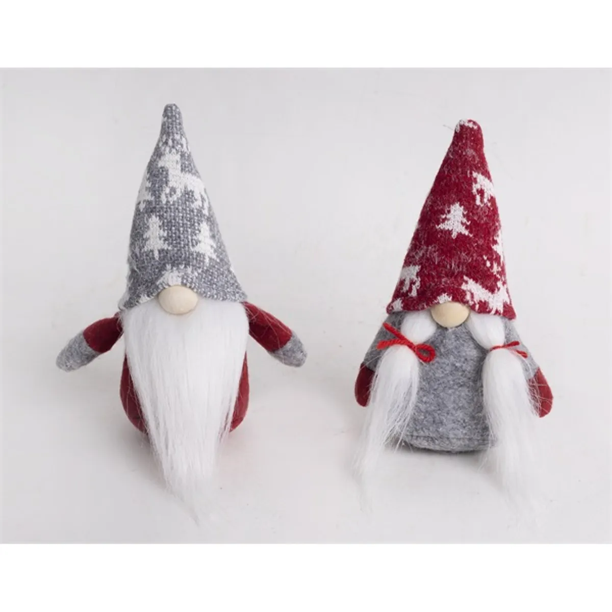 IRIS textil orrszakáll bordó/szürke 15 cm #1