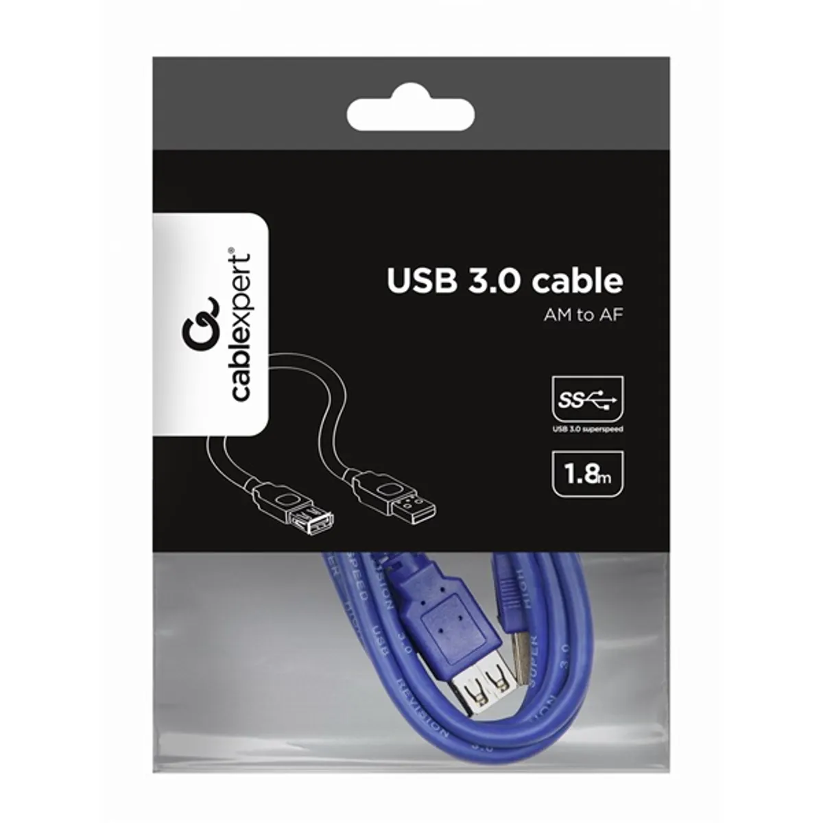 Gembird CCP-USB3-AMAF-6 High End 1,8m USB-A (male) - USB-A (female) USB 3.0 kék bővítő kábel #4