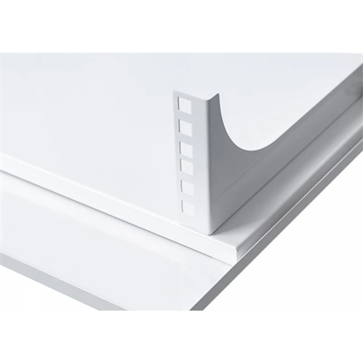 Stalflex CR19-2U-130-W 19" 2U 130 mm mély fehér fém ajtós fém szekrény #5