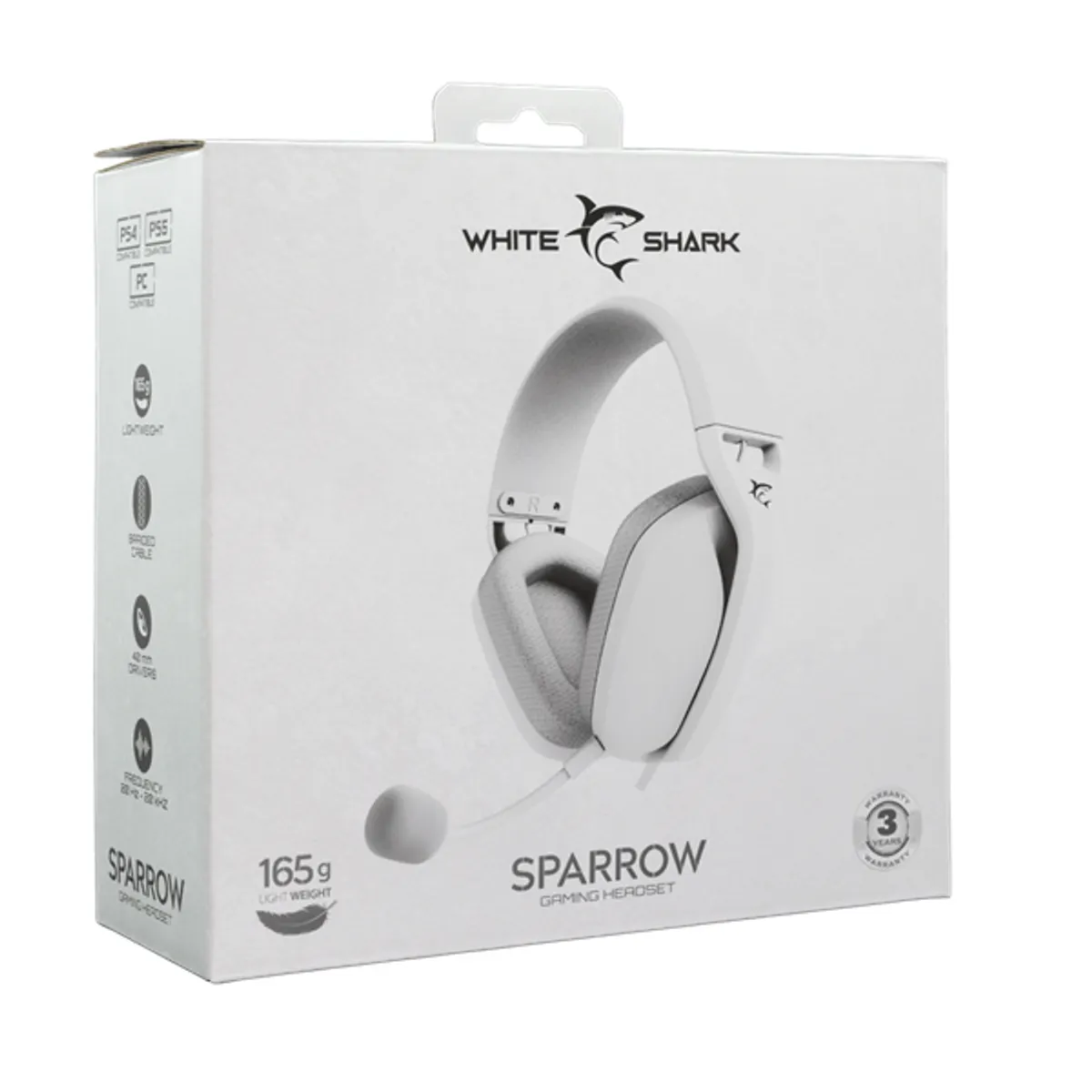 White Shark WS GH-2443W SPARROW-W fehér gamer headset #8
