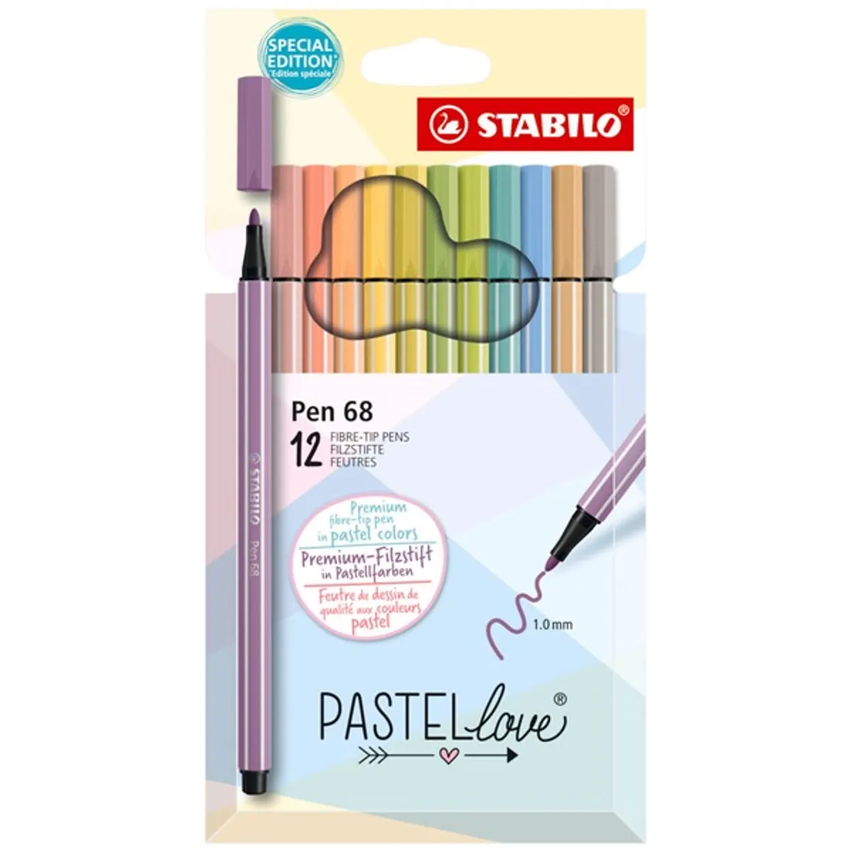 Stabilo Pen 68 Pastellove 12 db-os rostirón készlet #1