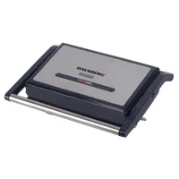 Hausberg HB-539IN 1300W fekete kontakt grill szendvicssütő, állítható termosztát, rozsdamentes ház