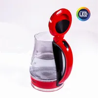 TOO KE-820 1,7L-es piros prémium üveg vízforraló #5