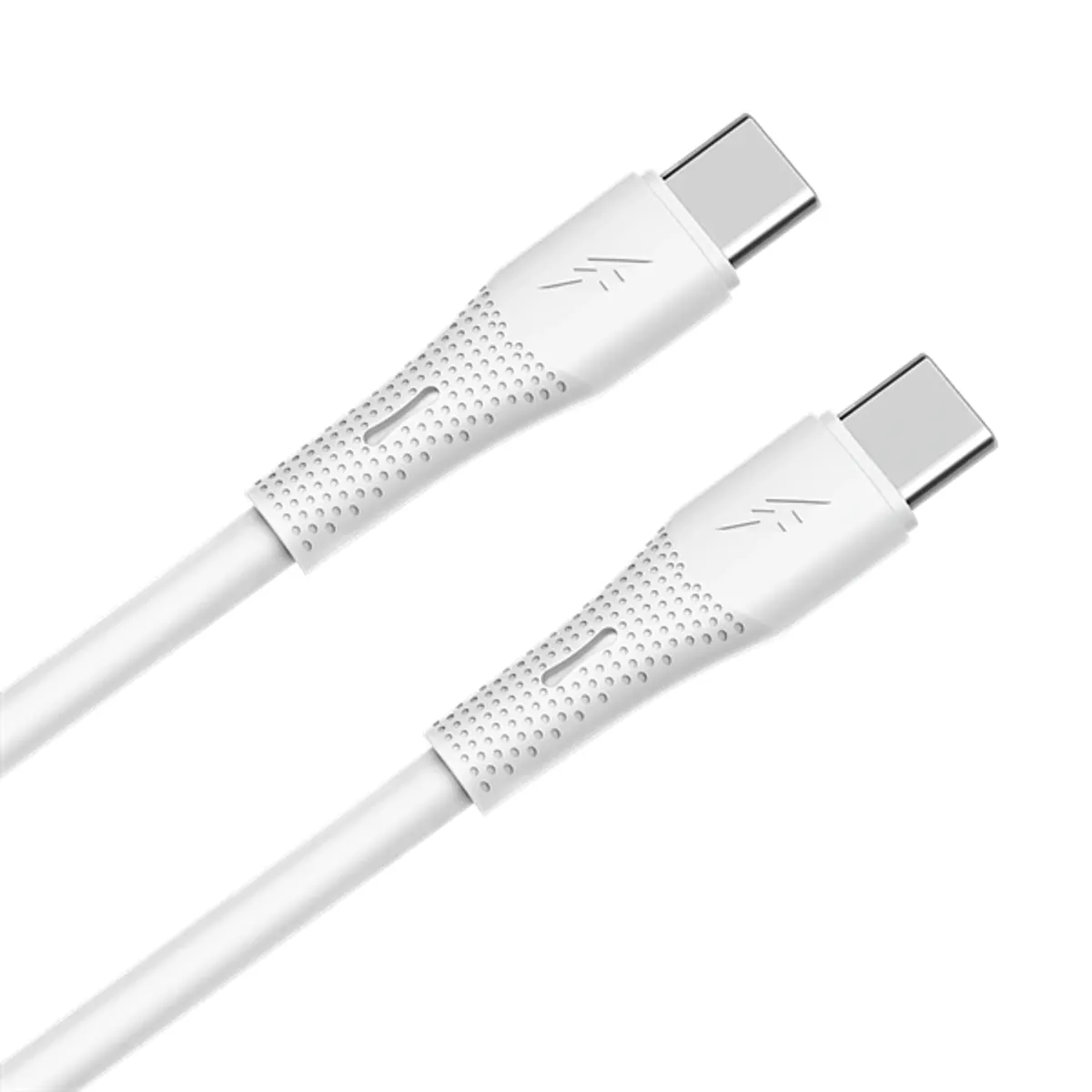 AVAX CB3307 60W USB-C gyorstöltő szilikon kábel, 1.5 m, fehér #1