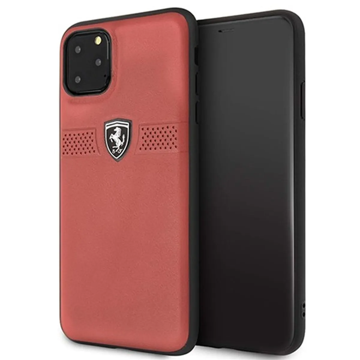FERRARI Off Track iPhone 11 Pro Max piros szemcsés bőrtok #1