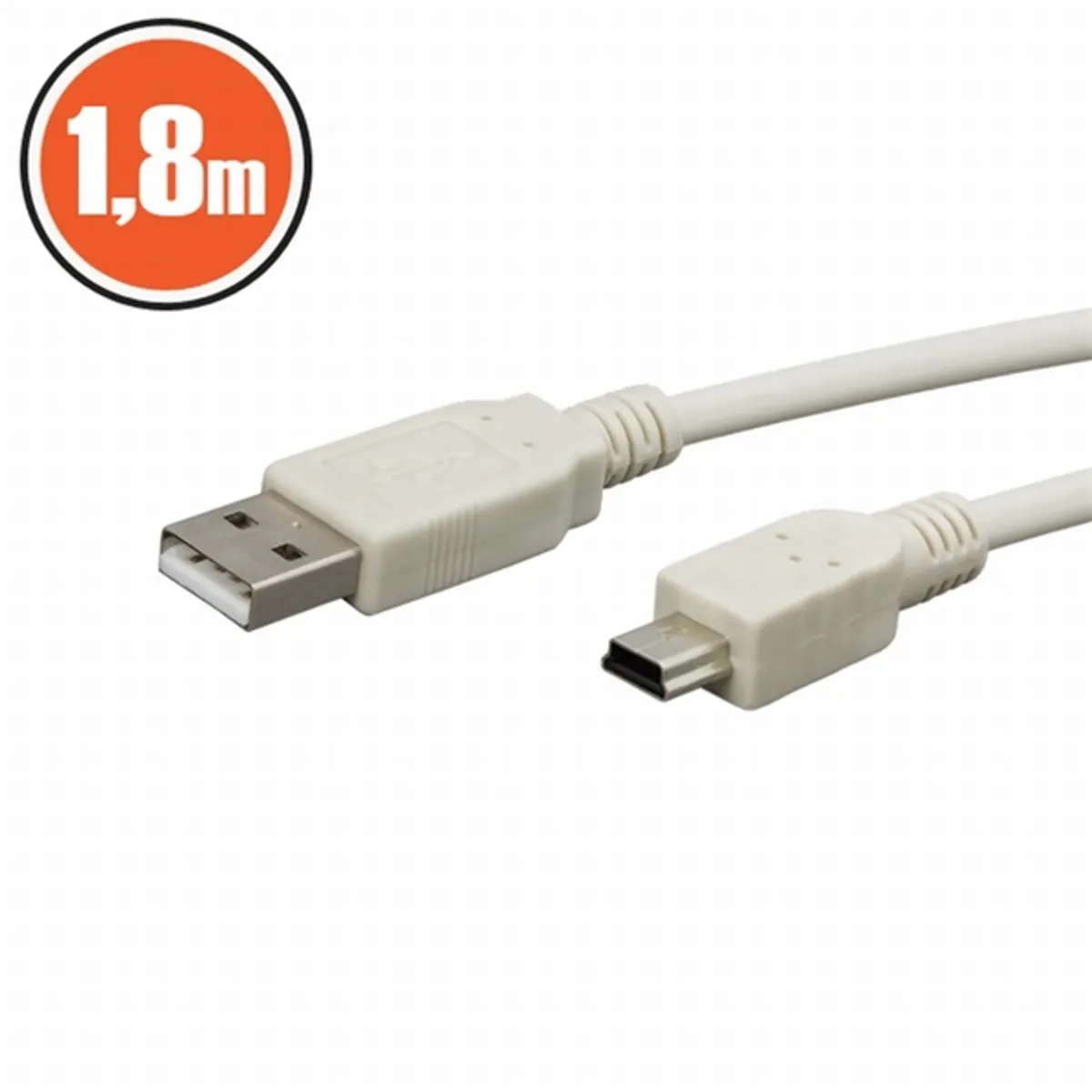 PRC USB 2.0 A - mini USB 2.0 B 1.8m kábel #1