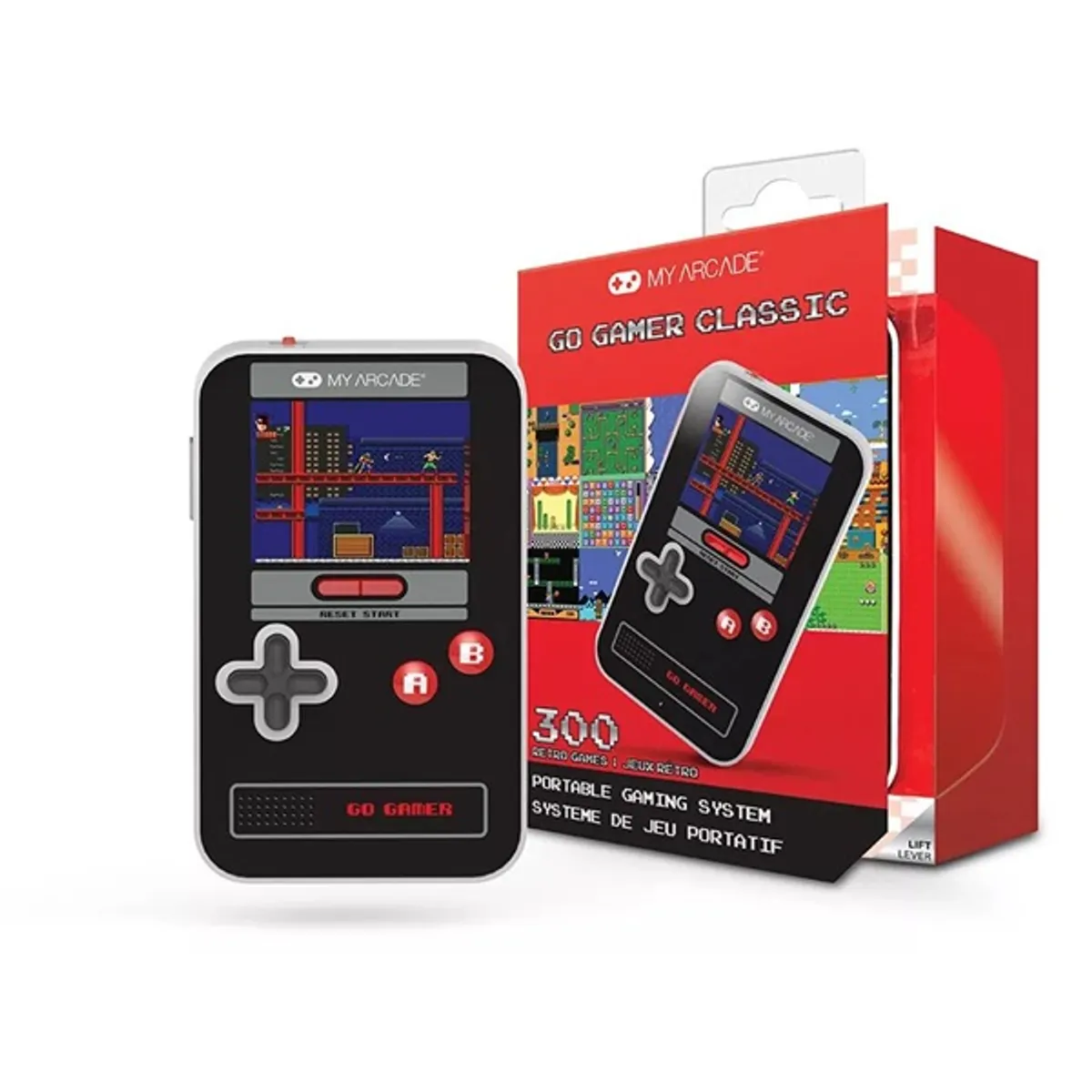My Arcade DGUN-3909 Go Gamer Classic 300in1 fekete-piros hordozható kézikonzol #1
