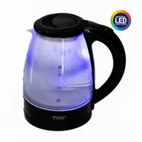 TOO KE-800 1,8L-es fekete üveg vízforraló #4