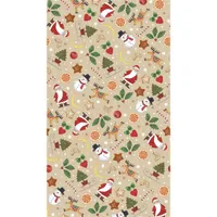 IRIS Karácsonyi tekercses KRAFT csomagolópapír,  200x70cm, különböző mintákkal, 60g/m2 #3