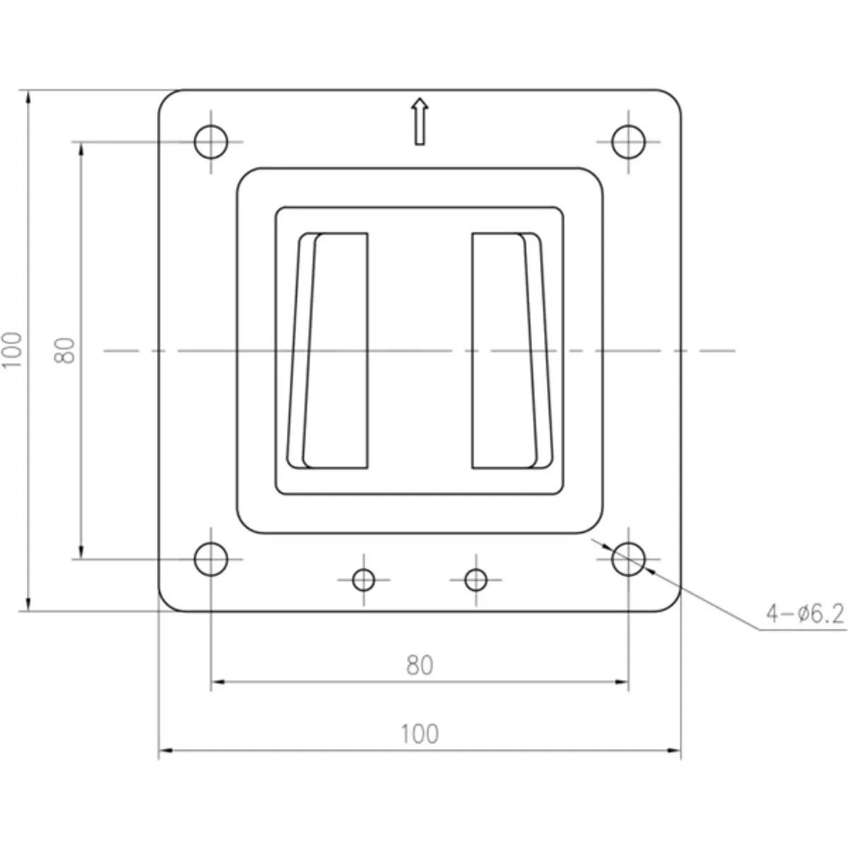 DIGITUS univerzális 100x100 fix fali konzol #4