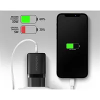 Axagon ACU-PQ30 USB-C + QC3.0 30W fekete fali töltő #6