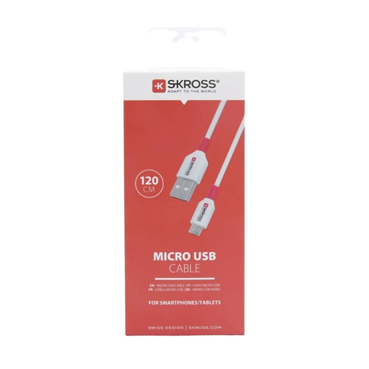 Skross MICROCABLE-120CM 1,2m USB/microUSB adat- és töltőkábel #3