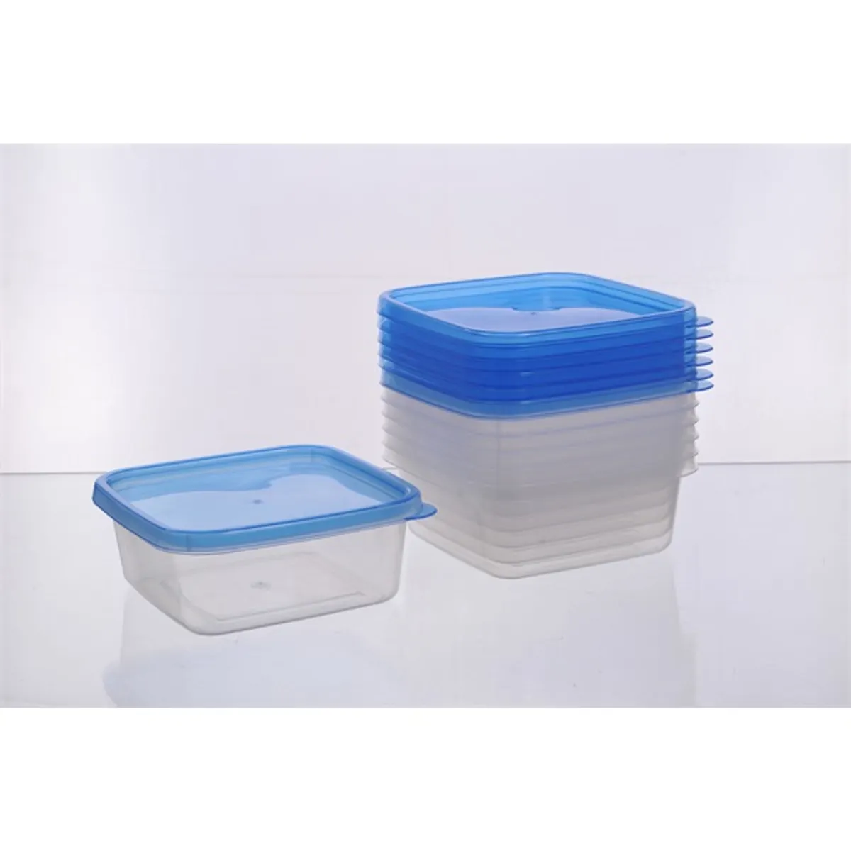 TOO KT-151 7db-os négyzetes 600ml-es ételtároló doboz szett #1