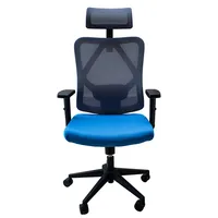 IRISOffice Eclipse kék/szürke ergonómikus, szövet-hálós irodai forgószék fej és háttámasszal #2