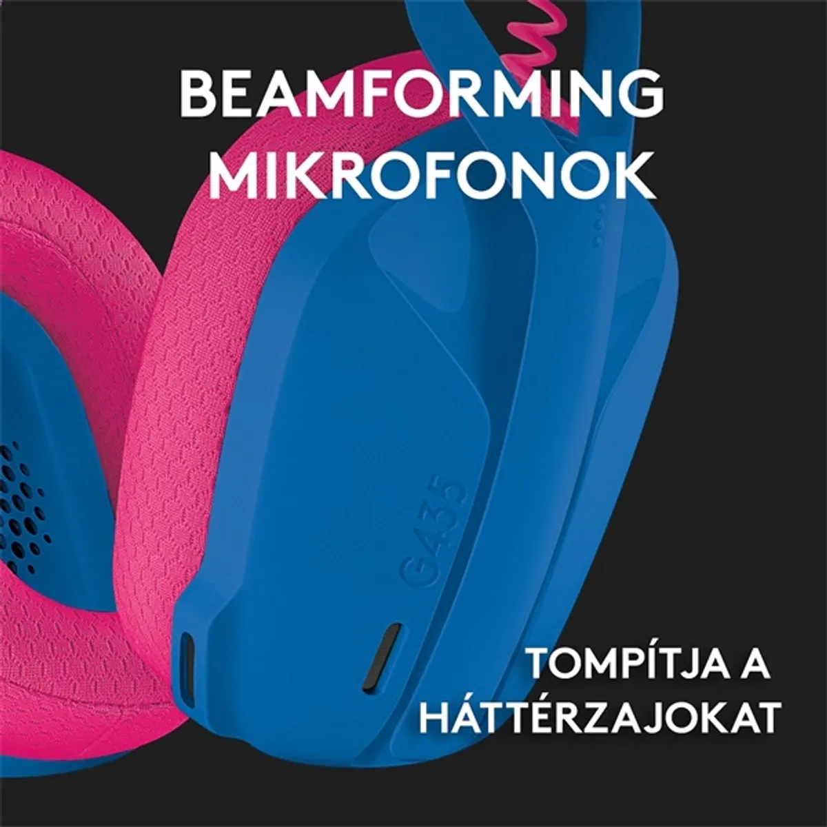Logitech G435 Lightspeed Wireless kék gamer headset #4