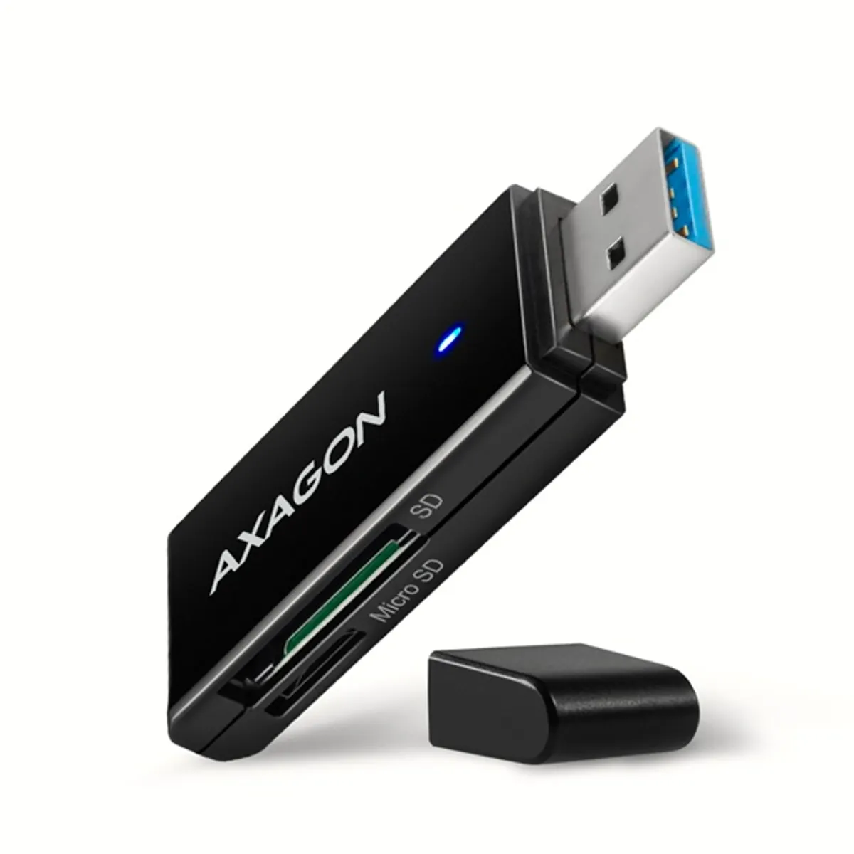 Axagon CRE-S2N Superspeed USB 3.2 Gen 1 Type-A, slim SD/microSD kártyaolvasó #1