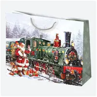 IRIS Karácsonyi ajándéktasak, 300x230x100 mm, különböző színekben és mintával #6