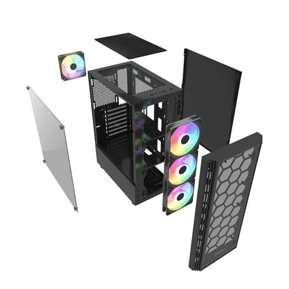 RAIDMAX V152 fekete (táp nélküli) ablakos ATX ház #8