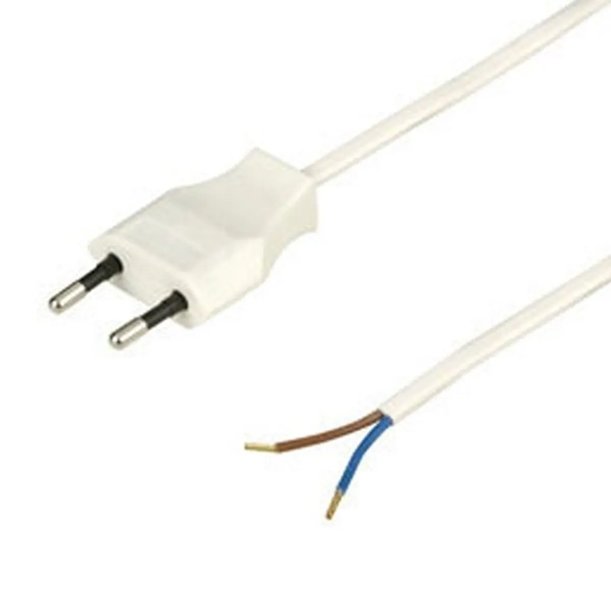 Anco 321393 H03VV-H2-F 2x0,75mm2 1,9m fehér vezeték euro dugóval #1