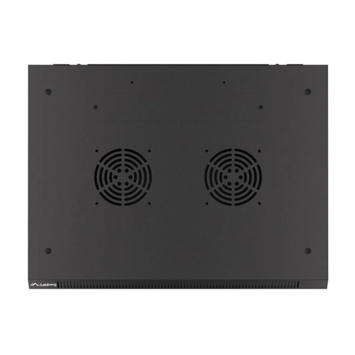 Lanberg WF01-6412-10B 19" 12U SZÉL:600mm MÉLY:450mm MAG:640mm lapraszerelt üvegajtós fekete fali rack szekrény #9