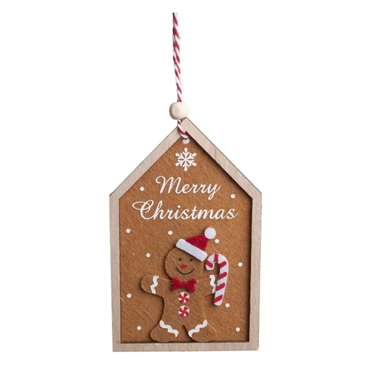 Iris fa akasztós ház + mézi karácsony 8*13 cm #1