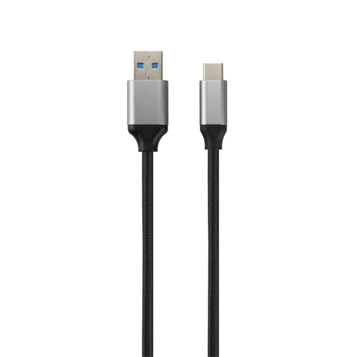 AVAX CB301G STEELY 1,5m 3A USB A-Type-C gyorstöltő sodorszálas acélszürke adat- és töltőkábel #1