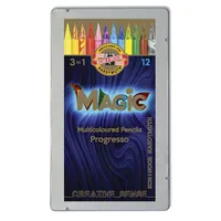 Koh-I-Noor 8772 Progresso Magic henger alakú 12db-os színesceruza készlet #2