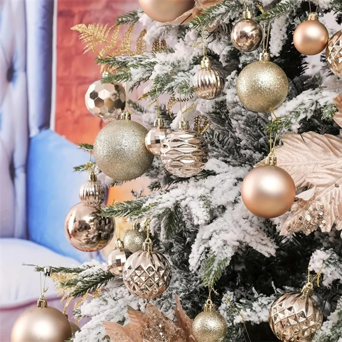 Iris Karácsonyfa gömb szett 100 db-os rózsaarany #3