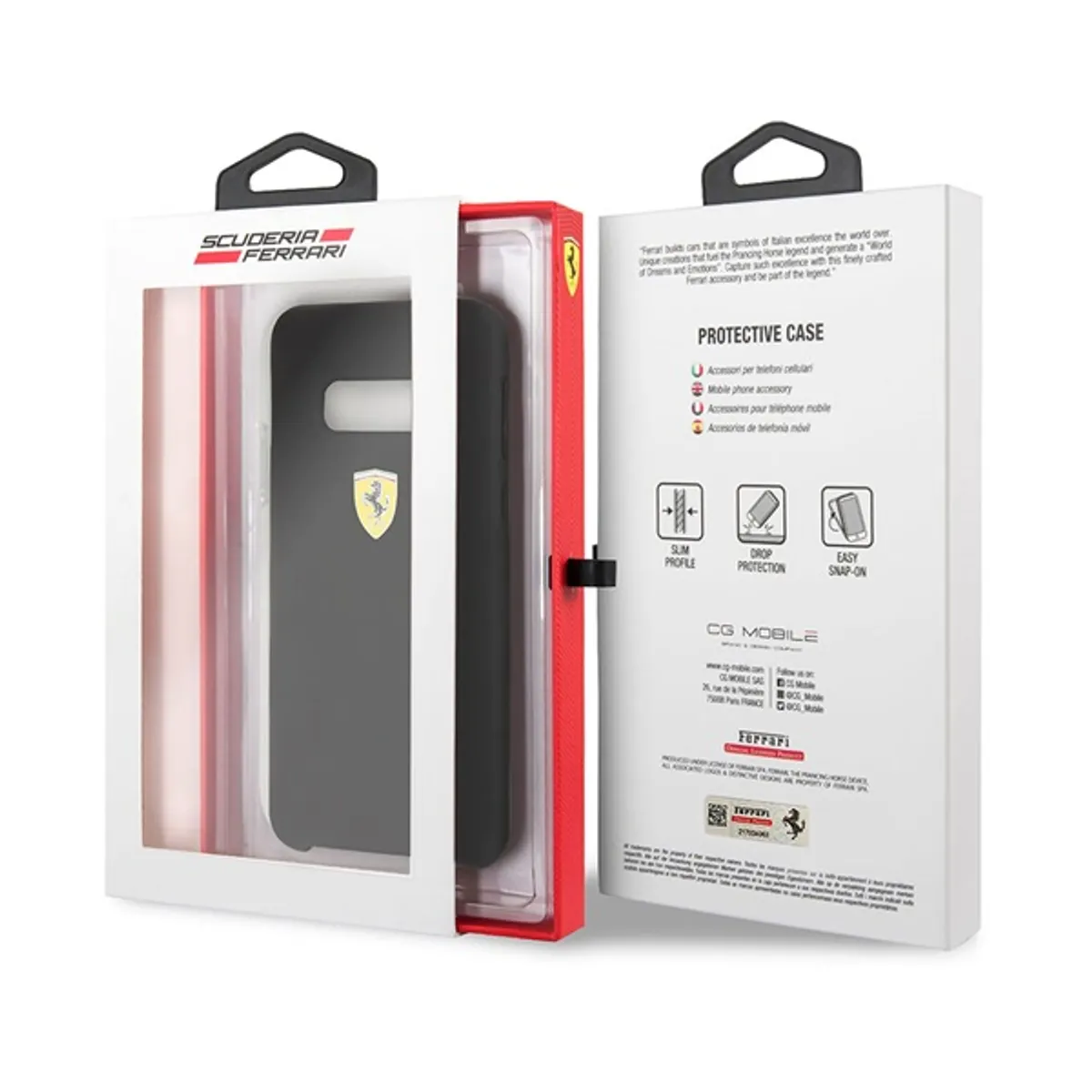 Ferrari Samsung S10 Plus SF fekete szilikon hátlap #2