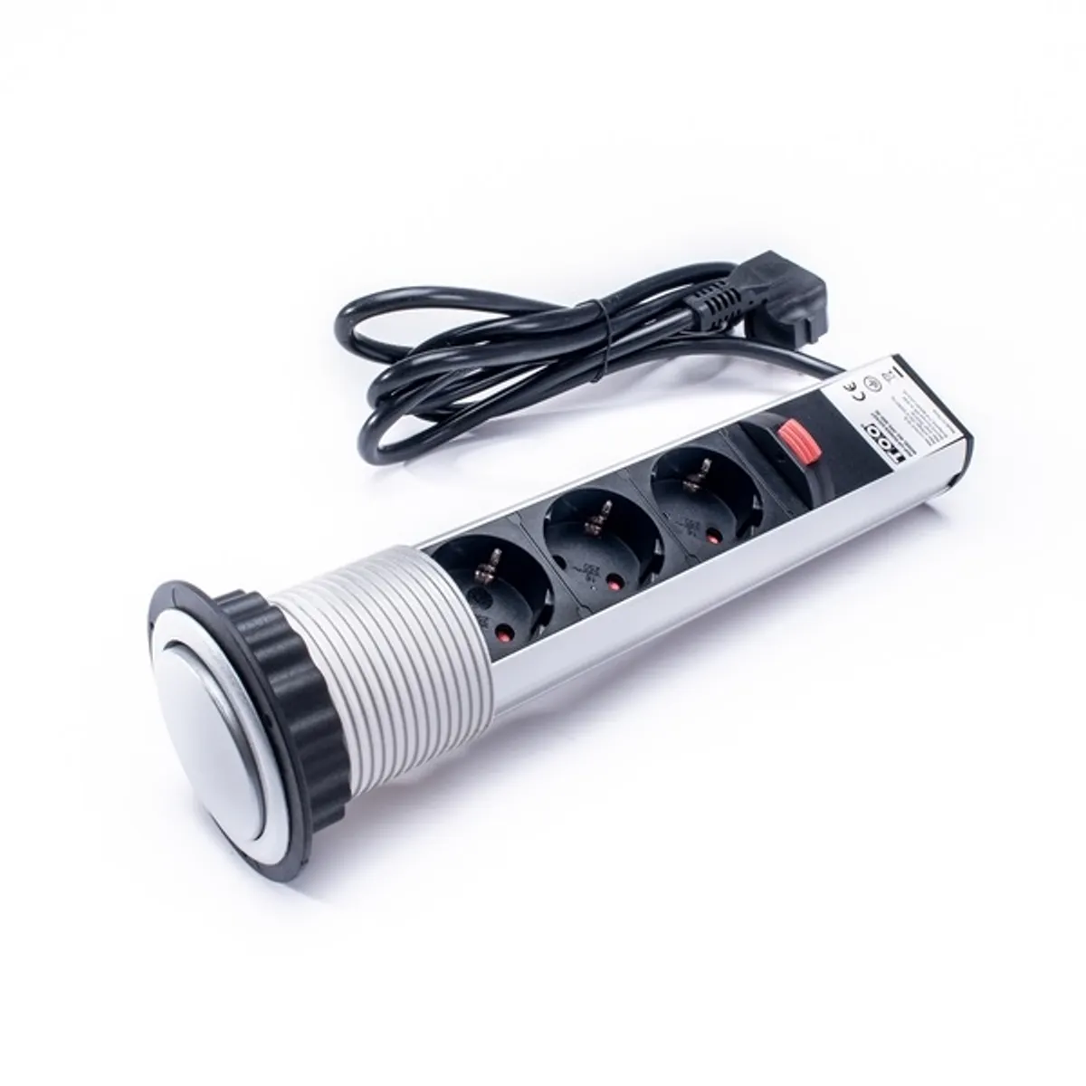 TOO PPS-300-3S IP20, 3x 2P+F, ezüst asztalba süllyeszthető elosztó #2