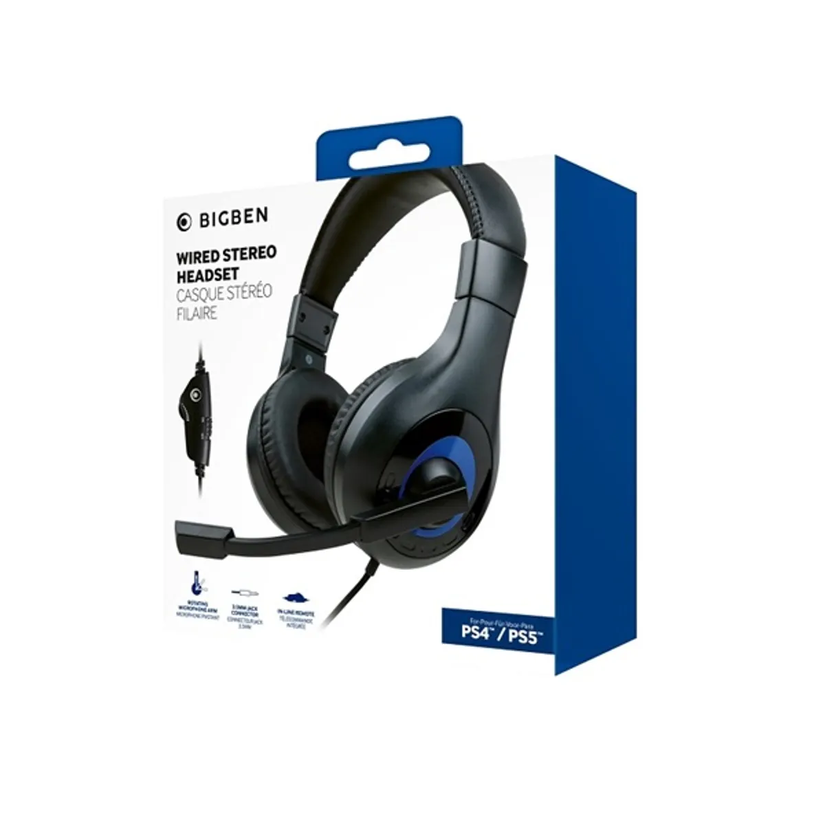 BigBen 2807364 V1 PS4/PS5 sztereo fekete gamer headset #1