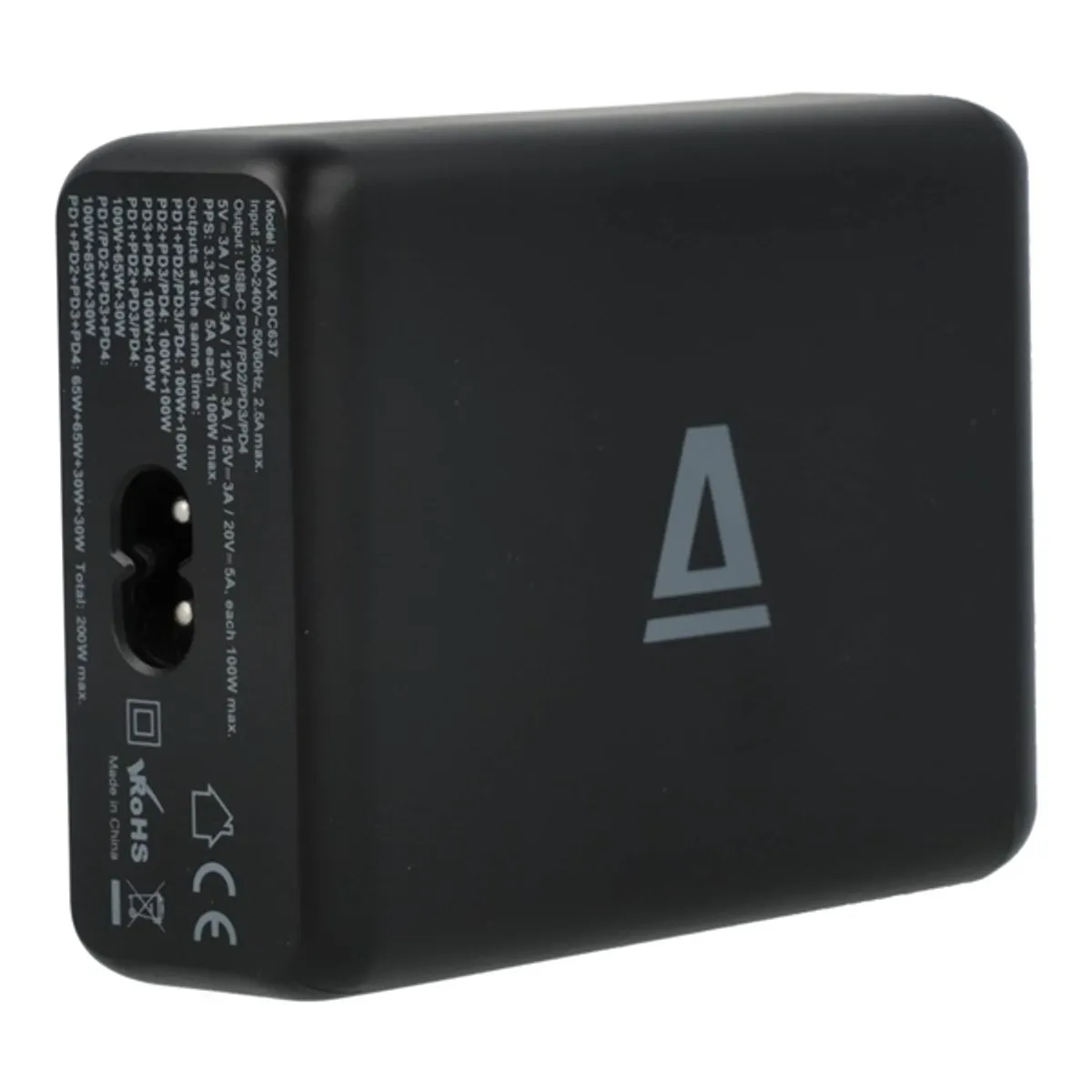 AVAX DC637 DESKY+ 200W GaN 4xType C (PD 3.0) gyorstöltő elosztó #5