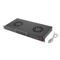 Lanberg AK-1502-B 19" 1U 2 ventilátor + termosztát egység LCD kijelzővel #2