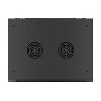 Lanberg WF01-6409-00B 19" 9U SZÉL:600mm MÉLY:450mm MAG:512mm lapraszerelt fémajtós fekete fali rack szekrény #9