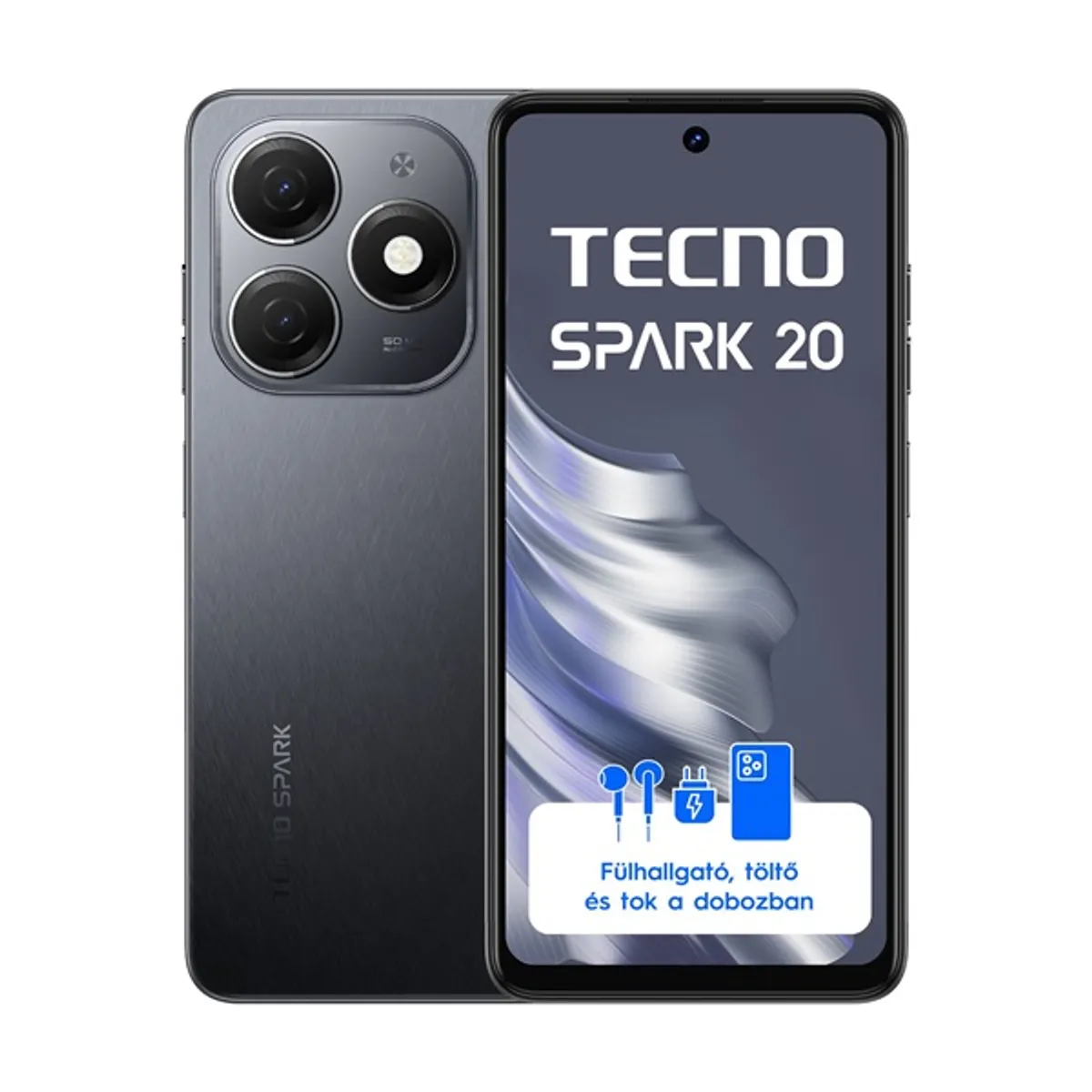 Tecno Spark 20 6,56" LTE 8/256GB DualSIM Gravity Black okostelefon #1