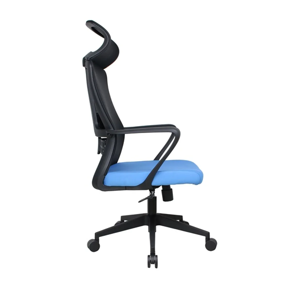 IRISOffice Astra kék/fekete ergonómikus, szövet-hálós irodai forgószék fej és háttámasszal #3