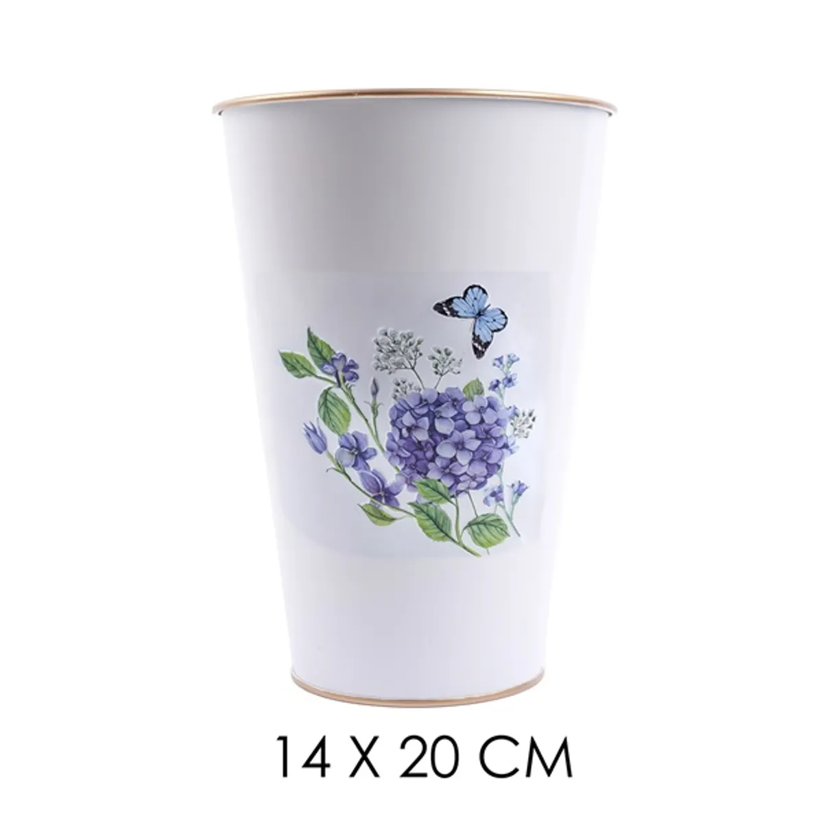 IRIS bádog váza hortenzia 14x20cm #1