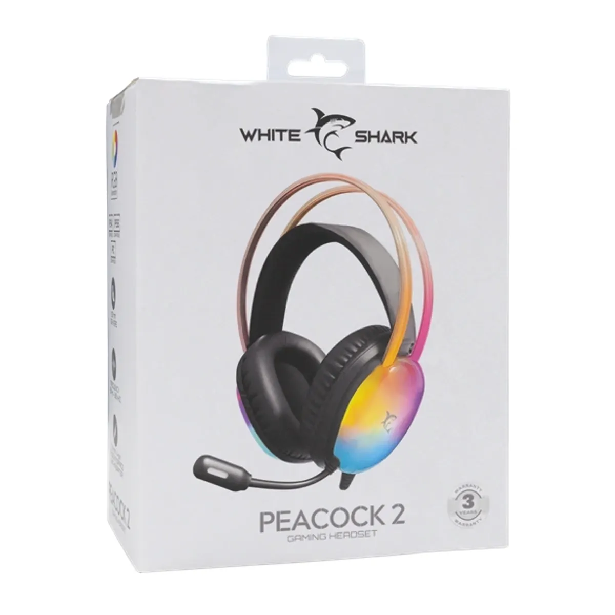 White Shark WS GH-2444B-2 PEACOCK-B-2 fekete gamer headset #7