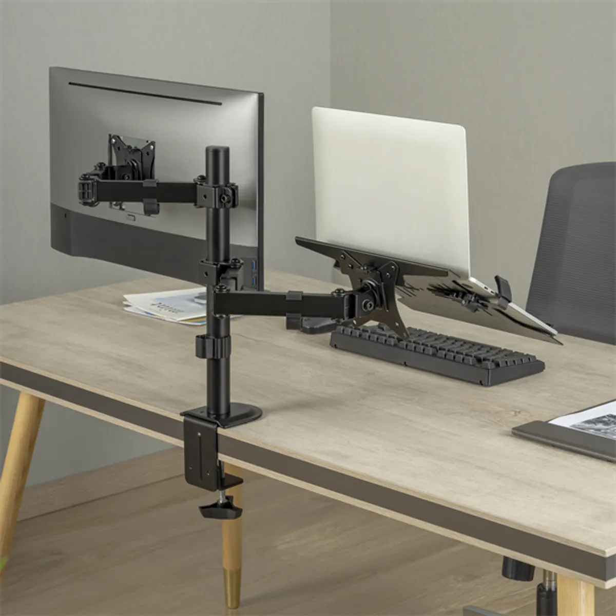 Sbox LCD-LM01-2 13"-27" asztali laptop és monitor tartó konzol #7