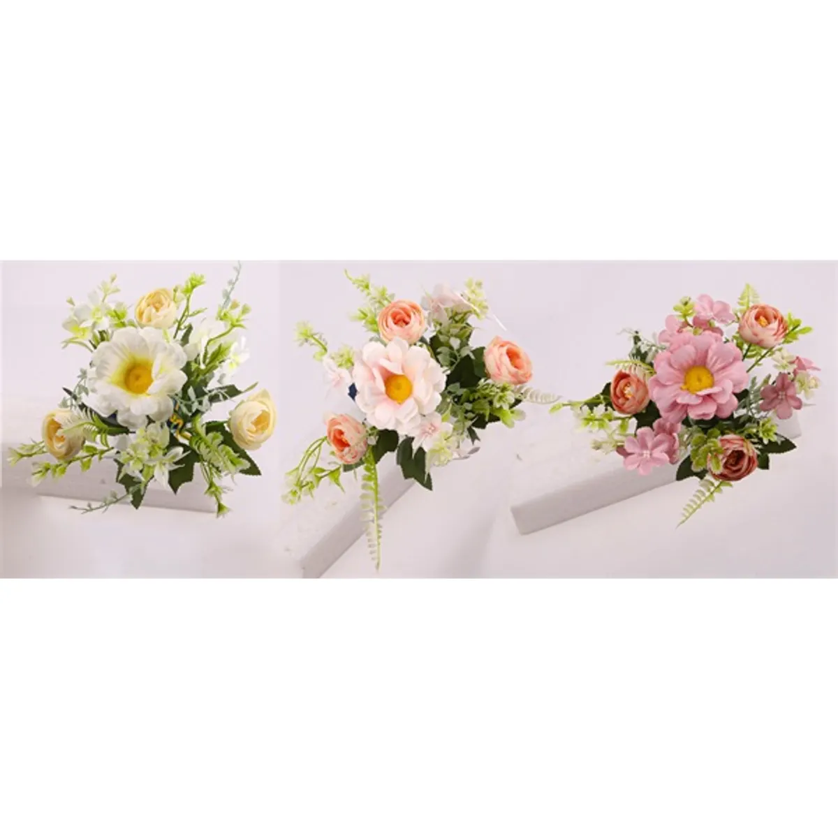 IRIS dekor rózsacsokor mix 3 féle szín 35cm #1