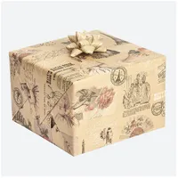 IRIS Karácsonyi tekercses KRAFT csomagolópapír,  200x70cm, különböző mintákkal, 60g/m2 #3